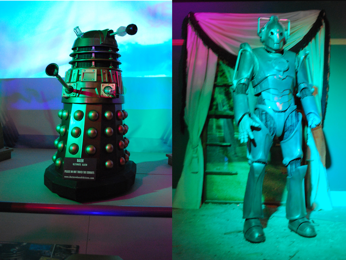 Dalek & Cyberman - Cardiff Dr. Who Exhibition, October 2008