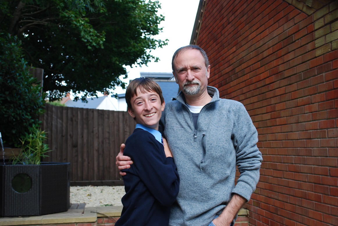 Xavier with Dad, September 2013